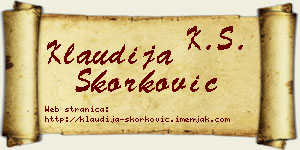 Klaudija Skorković vizit kartica